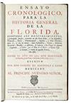 (FLORIDA.) [González de Barcia, Andres]. Ensayo cronologico, para la historia general de la Florida.